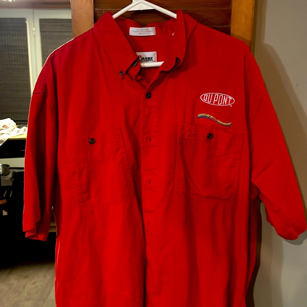 DuPont Refinish Racing Chase Authentic Button Down ShortSleeve Shirt Embroidered